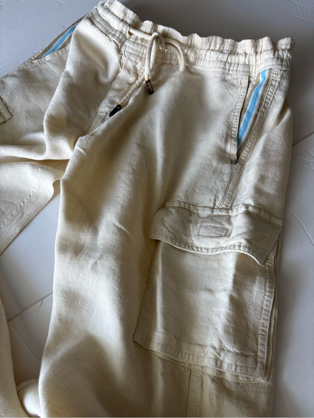 Vilebrequin Light Beige Cargo Drawstring Pants View 4